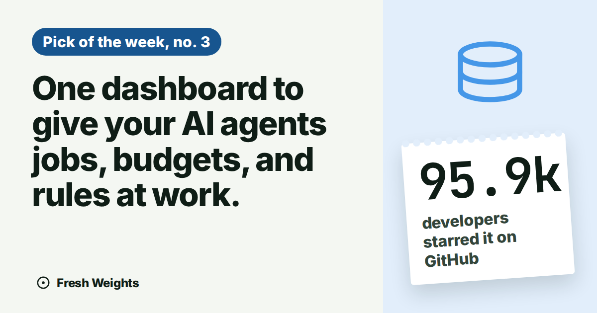 One dashboard to give your AI agents jobs, budgets, and rules at work.