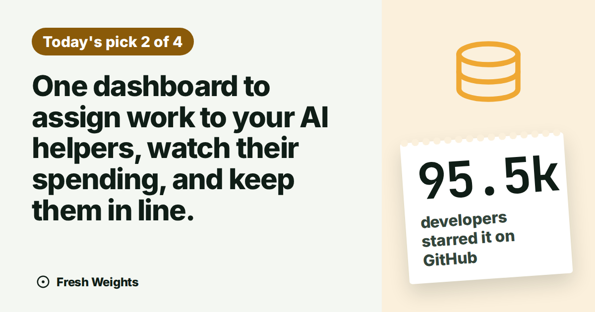 One dashboard to assign work to your AI helpers, watch their spending, and keep them in line.
